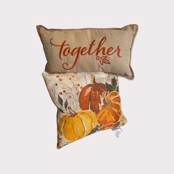 New Fall Decor Harvest Pumpkin Together Throw Pillows Square & Rectangular - Picture 3 of 12